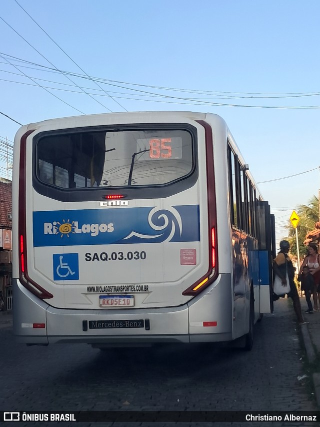 Rio Lagos Transportes SAQ 03.030 na cidade de Saquarema, Rio de Janeiro, Brasil, por Christiano Albernaz. Número da foto: #13222308.