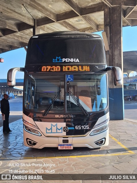 Empresa de Ônibus Nossa Senhora da Penha 65105 na cidade de Porto Alegre, Rio Grande do Sul, Brasil, por JULIO SILVA. Número da foto: #13221806.