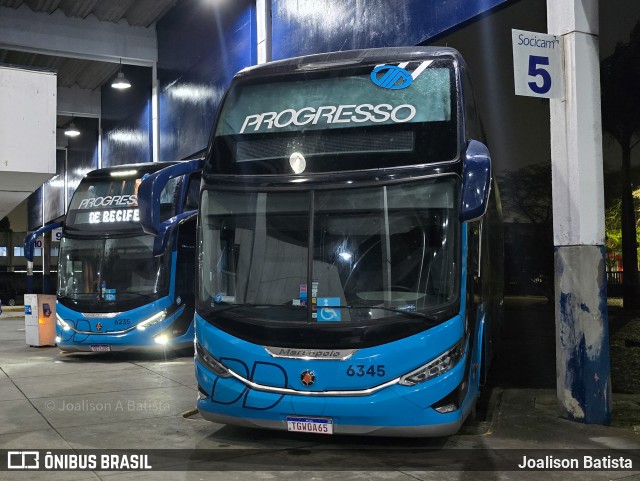 Auto Viação Progresso 6345 na cidade de Garanhuns, Pernambuco, Brasil, por Joalison Batista. Número da foto: #13223426.