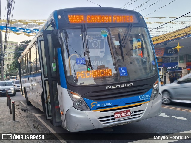 Transportes Futuro C30006 na cidade de Rio de Janeiro, Rio de Janeiro, Brasil, por Danyllo Henrique. Número da foto: #13223213.
