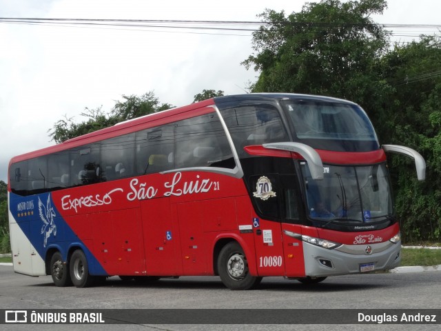 Expresso São Luiz 10080 na cidade de Recife, Pernambuco, Brasil, por Douglas Andrez. Número da foto: #13224074.