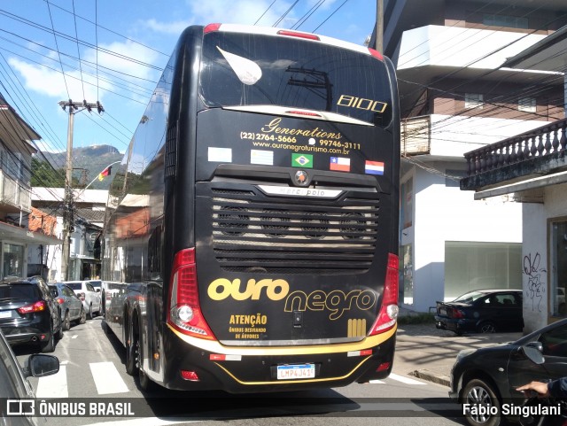 Ouro Negro Transportes e Turismo 8100 na cidade de Petrópolis, Rio de Janeiro, Brasil, por Fábio Singulani. Número da foto: #13222596.