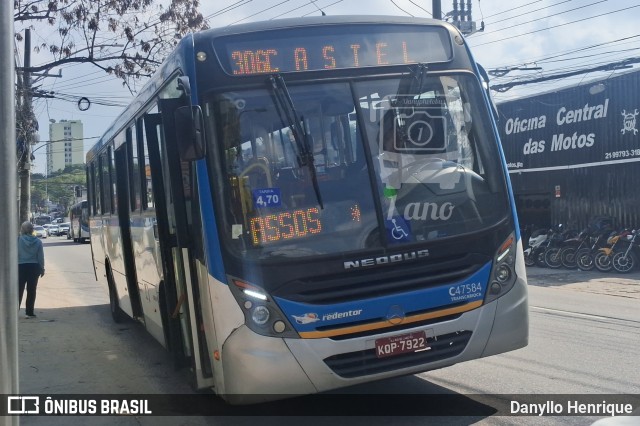 Viação Redentor C47584 na cidade de Rio de Janeiro, Rio de Janeiro, Brasil, por Danyllo Henrique. Número da foto: #13222382.