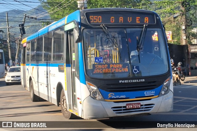 Transportes Futuro C30344 na cidade de Rio de Janeiro, Rio de Janeiro, Brasil, por Danyllo Henrique. Número da foto: #13223217.