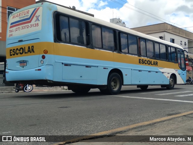 Maritur Transportes 2200 na cidade de Linhares, Espírito Santo, Brasil, por Marcos Ataydes. N. Número da foto: #13221514.