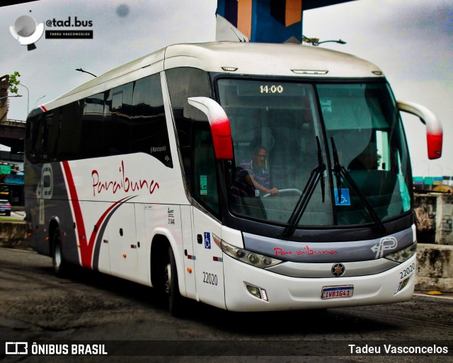 Paraibuna Transportes 22020 na cidade de Rio de Janeiro, Rio de Janeiro, Brasil, por Tadeu Vasconcelos. Número da foto: #13224569.