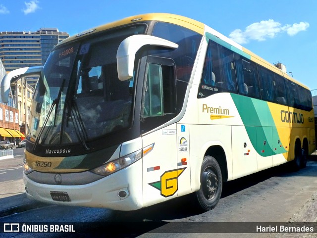 Empresa Gontijo de Transportes 18250 na cidade de Belo Horizonte, Minas Gerais, Brasil, por Hariel Bernades. Número da foto: #13224958.