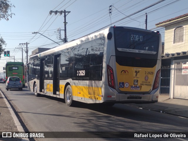Viação Metrópole Paulista - Zona Leste 3 2629 na cidade de São Paulo, São Paulo, Brasil, por Rafael Lopes de Oliveira. Número da foto: #13224503.