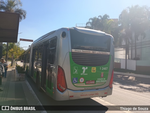 Viação Gato Preto 1 2467 na cidade de São Paulo, São Paulo, Brasil, por Thiago de Souza. Número da foto: #13224529.