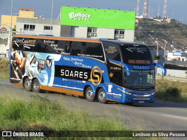 Soares Turismo e Fretamento 3520 na cidade de Caruaru, Pernambuco, Brasil, por Lenilson da Silva Pessoa. Número da foto: #13225944.