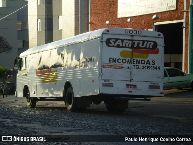 Saritur - Santa Rita Transporte Urbano e Rodoviário 0030 na cidade de Belo Horizonte, Minas Gerais, Brasil, por Paulo Henrique Coelho Correa. Número da foto: #13224741.