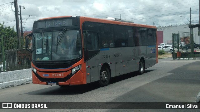 Auto Ônibus São João 22003 na cidade de Feira de Santana, Bahia, Brasil, por Emanuel Silva. Número da foto: #13224867.