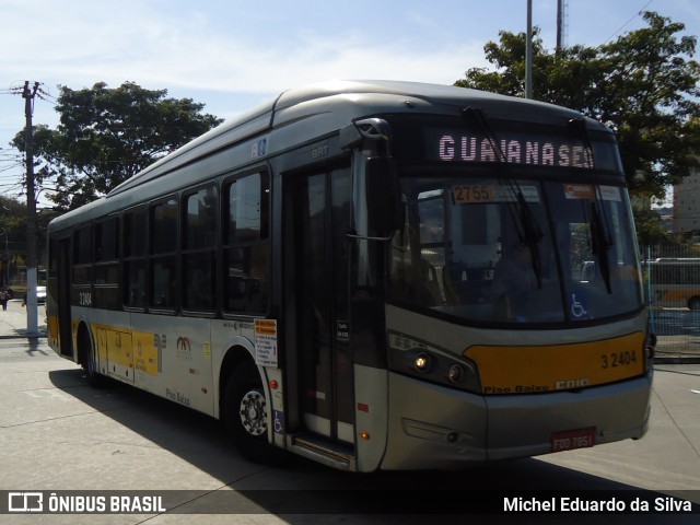 Viação Metrópole Paulista - Zona Leste 3 2404 na cidade de São Paulo, São Paulo, Brasil, por Michel Eduardo da Silva. Número da foto: #13226089.