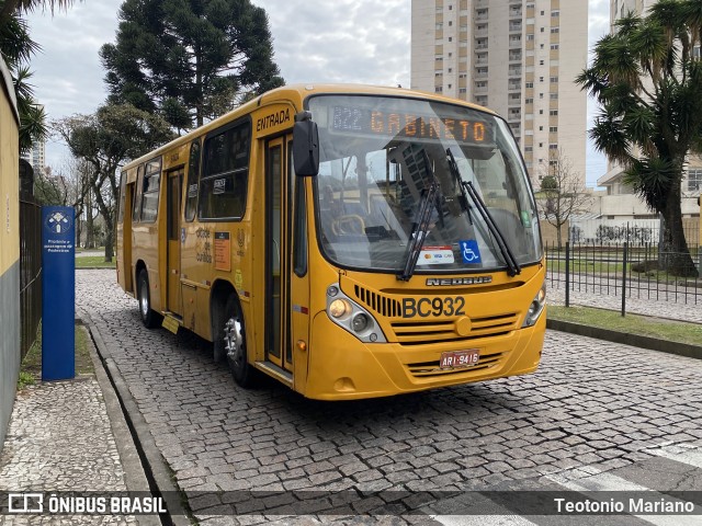 Transporte Coletivo Glória BC932 na cidade de Curitiba, Paraná, Brasil, por Teotonio Mariano. Número da foto: #13226431.
