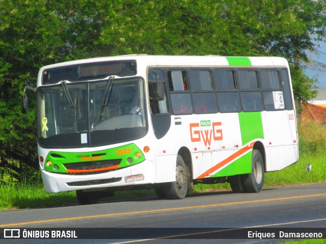 Viação GWG Transportes e Turismo 2605 na cidade de Eunápolis, Bahia, Brasil, por Eriques  Damasceno. Número da foto: #13228565.