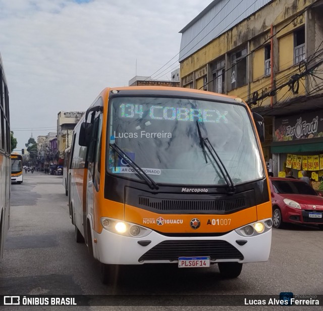 Viação São José A01007 na cidade de Nova Iguaçu, Rio de Janeiro, Brasil, por Lucas Alves Ferreira. Número da foto: #13228220.