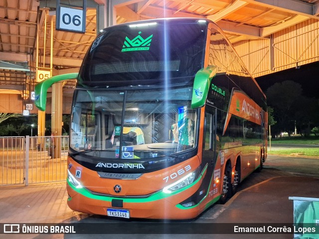 Empresa de Transportes Andorinha 7063 na cidade de Assis, São Paulo, Brasil, por Emanuel Corrêa Lopes. Número da foto: #13228372.