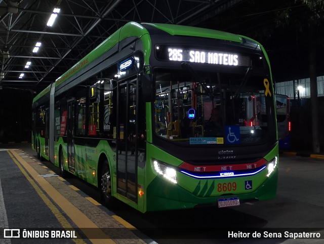 Next Mobilidade - ABC Sistema de Transporte 8609 na cidade de São Bernardo do Campo, São Paulo, Brasil, por Heitor de Sena Sapaterro. Número da foto: #13227771.