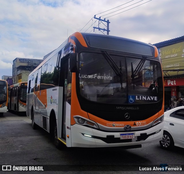 Linave Transportes A03015 na cidade de Nova Iguaçu, Rio de Janeiro, Brasil, por Lucas Alves Ferreira. Número da foto: #13228235.