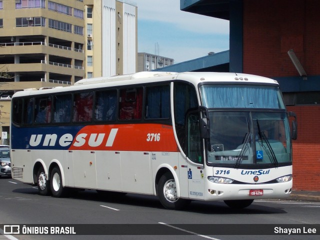 Unesul de Transportes 3716 na cidade de Porto Alegre, Rio Grande do Sul, Brasil, por Shayan Lee. Número da foto: #13227706.