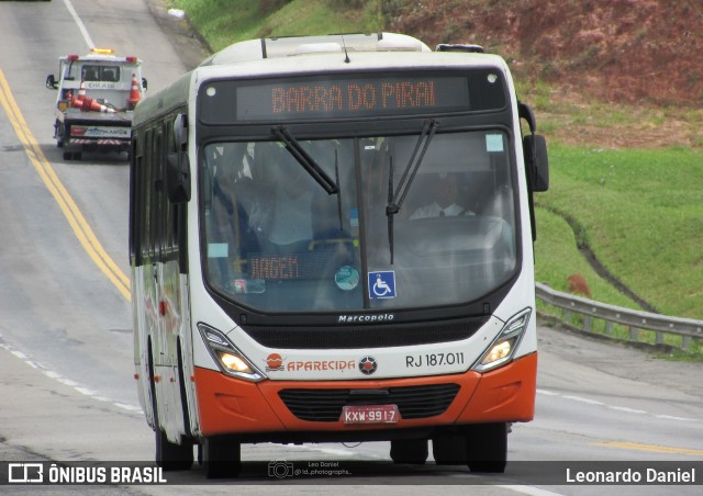 VINSAL - Viação Nossa Senhora Aparecida RJ 187.011 na cidade de Barra do Piraí, Rio de Janeiro, Brasil, por Leonardo Daniel. Número da foto: #13227284.