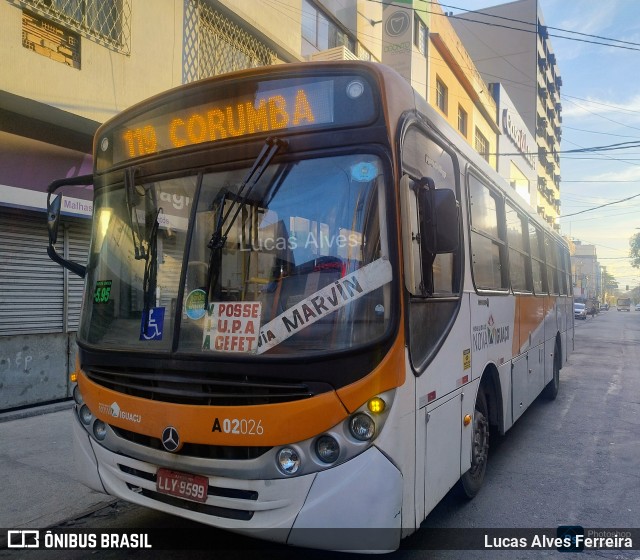 Viação Mirante A02026 na cidade de Nova Iguaçu, Rio de Janeiro, Brasil, por Lucas Alves Ferreira. Número da foto: #13228240.
