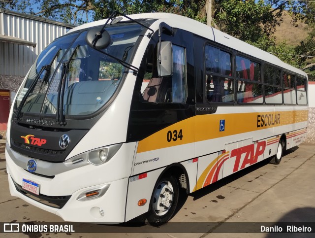 TAP Turismo e Fretamento 034 na cidade de Barra do Piraí, Rio de Janeiro, Brasil, por Danilo  Ribeiro. Número da foto: #13227994.
