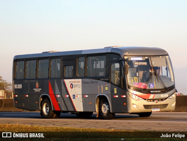 Empresa de Ônibus Pássaro Marron 90.009 na cidade de Canas, São Paulo, Brasil, por João Felipe. Número da foto: #13228045.