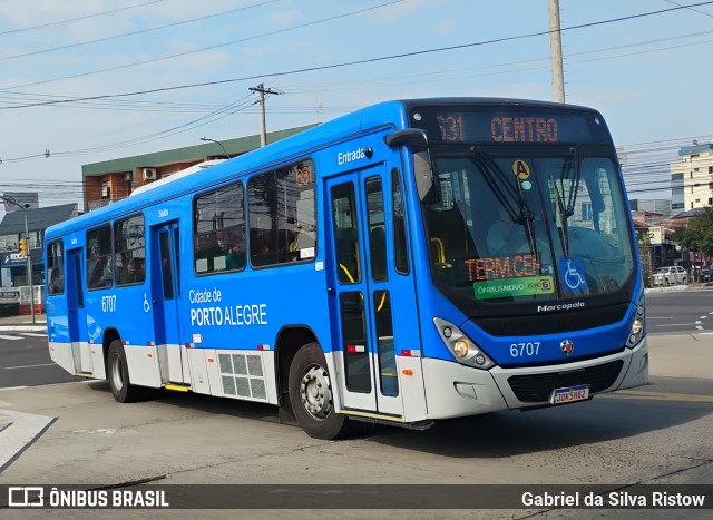 SOPAL - Sociedade de Ônibus Porto-Alegrense Ltda. 6707 na cidade de Porto Alegre, Rio Grande do Sul, Brasil, por Gabriel da Silva Ristow. Número da foto: #13226953.