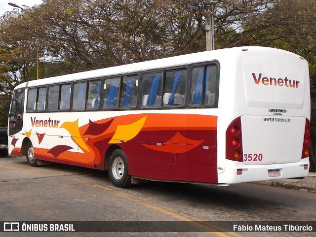 Venetur Turismo 3520 na cidade de Três Corações, Minas Gerais, Brasil, por Fábio Mateus Tibúrcio. Número da foto: #13227310.