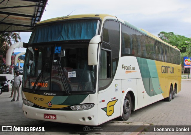 Empresa Gontijo de Transportes 17310 na cidade de Paraíba do Sul, Rio de Janeiro, Brasil, por Leonardo Daniel. Número da foto: #13227254.