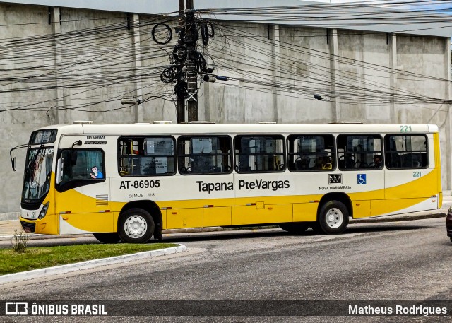 Empresa de Transportes Nova Marambaia AT-86905 na cidade de Belém, Pará, Brasil, por Matheus Rodrigues. Número da foto: #13228277.