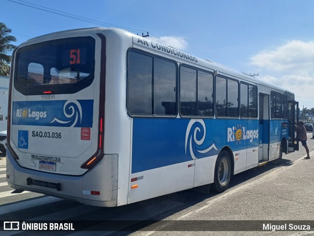 Rio Lagos Transportes SAQ.03.036 na cidade de Saquarema, Rio de Janeiro, Brasil, por Miguel Souza. Número da foto: #13228263.