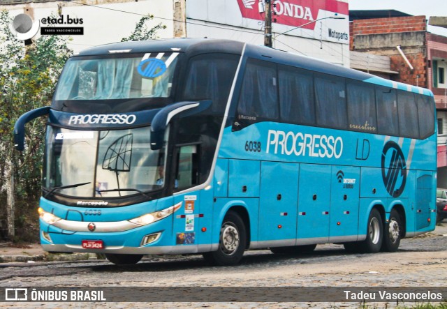 Auto Viação Progresso 6038 na cidade de Caruaru, Pernambuco, Brasil, por Tadeu Vasconcelos. Número da foto: #13230202.