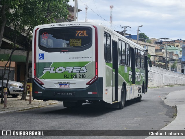 Transportes Flores RJ 128.218 na cidade de São João de Meriti, Rio de Janeiro, Brasil, por Cleiton Linhares. Número da foto: #13228956.