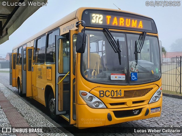 Transporte Coletivo Glória BC014 na cidade de Curitiba, Paraná, Brasil, por Lucas Weber Calizario. Número da foto: #13230380.