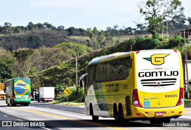 Empresa Gontijo de Transportes 19555 na cidade de Santos Dumont, Minas Gerais, Brasil, por Isaias Ralen. Número da foto: #13230998.