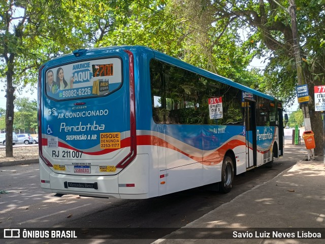 Viação Pendotiba RJ 211.007 na cidade de Niterói, Rio de Janeiro, Brasil, por Savio Luiz Neves Lisboa. Número da foto: #13230355.