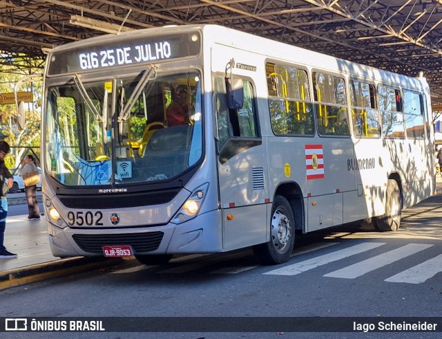 BluMob - Concessionária de Transporte Urbano de Blumenau 9502 na cidade de Blumenau, Santa Catarina, Brasil, por Iago Scheineider. Número da foto: #13230106.