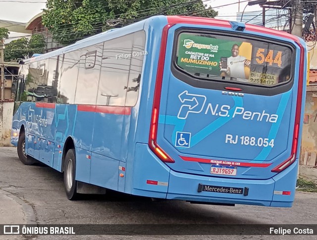 Viação Nossa Senhora da Penha RJ 188.054 na cidade de Rio de Janeiro, Rio de Janeiro, Brasil, por Felipe Costa. Número da foto: #13229077.