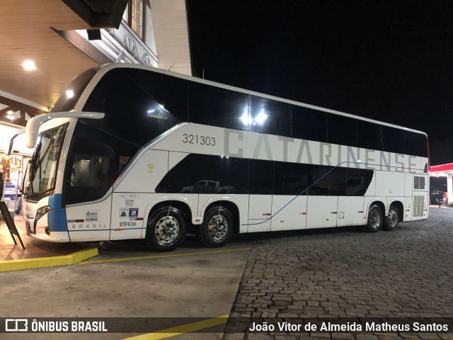Auto Viação Catarinense 321303 na cidade de Queluz, São Paulo, Brasil, por João Vitor de Almeida Matheus Santos. Número da foto: #13229016.