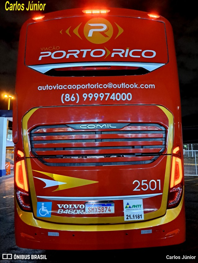 Auto Viação Porto Rico 2501 na cidade de Goiânia, Goiás, Brasil, por Carlos Júnior. Número da foto: #13230467.