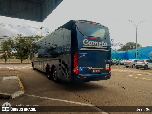 Viação Cometa 715102 na cidade de Praia Grande, São Paulo, Brasil, por Jean Gu. Número da foto: #13231094.