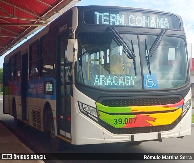 TCM - Transportes Coletivos Maranhense 39-007 na cidade de São Luís, Maranhão, Brasil, por Rômulo Martins Serra. Número da foto: #13229300.