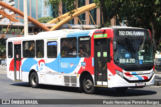 Viação Pavunense B32684 na cidade de Rio de Janeiro, Rio de Janeiro, Brasil, por Paulo Henrique Pereira Borges. Número da foto: #13230853.