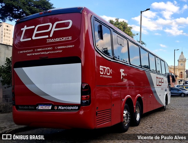 TEP Transporte 570 na cidade de Belo Horizonte, Minas Gerais, Brasil, por Vicente de Paulo Alves. Número da foto: #13229605.