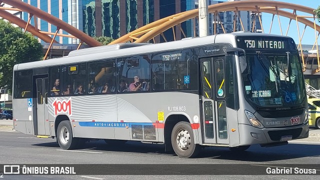 Auto Viação 1001 RJ 108.803 na cidade de Rio de Janeiro, Rio de Janeiro, Brasil, por Gabriel Sousa. Número da foto: #13230133.