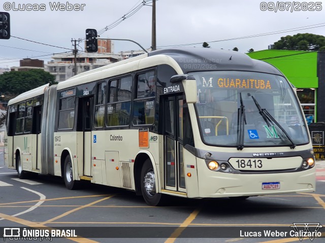 Viação Santo Ângelo 18413 na cidade de Curitiba, Paraná, Brasil, por Lucas Weber Calizario. Número da foto: #13230438.