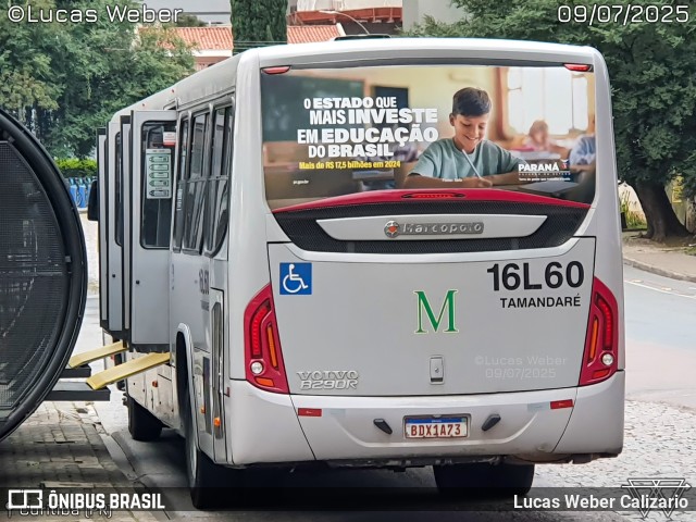Viação Tamandaré 16L60 na cidade de Curitiba, Paraná, Brasil, por Lucas Weber Calizario. Número da foto: #13230434.