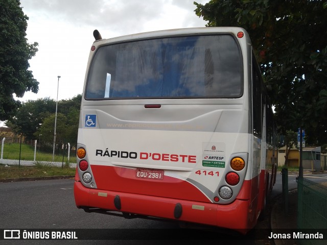 Rápido D´Oeste 4141 na cidade de Ribeirão Preto, São Paulo, Brasil, por Jonas Miranda. Número da foto: #13231056.